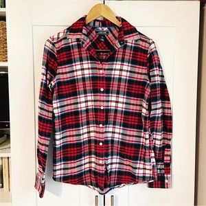 LANDS END flannel button up shirt